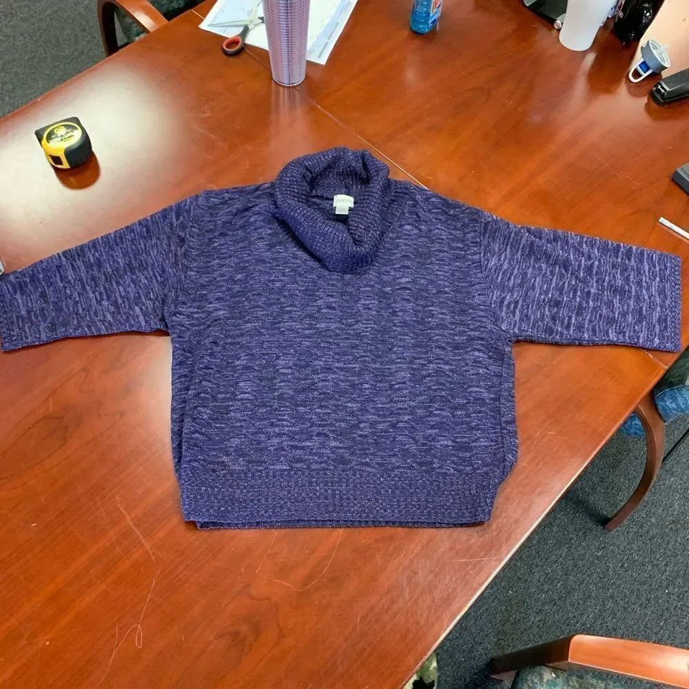Chico’s Purple Textured Sweater sz 3XL